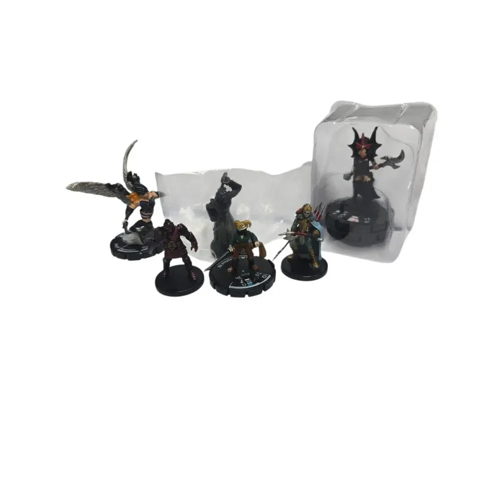 Miscilaneous Lot of 11 Miniatures 2 With Cards TTRPG Dungeons and Dragons Dnd